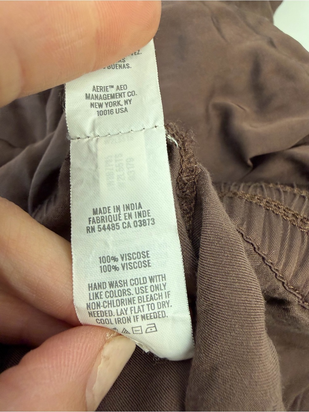 Aerie Brown Satin Jogger Pants, Small - Picture 5 of 5